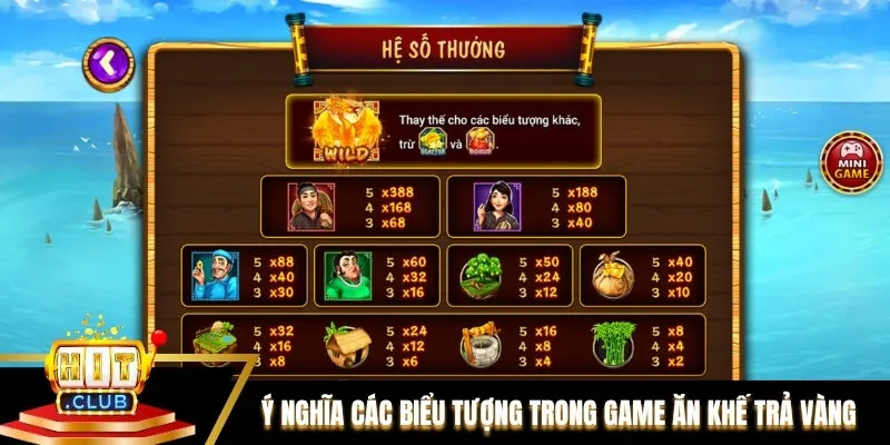 Ý nghĩa các biểu tượng trong game Ăn Khế Trả Vàng
